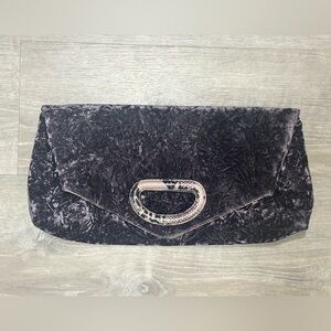 Dries Van Noten Purple Velvet Clutch